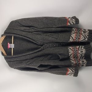 Fabiola Wool Alpaca Blend Long Cardigan Size Large  Made in Italy